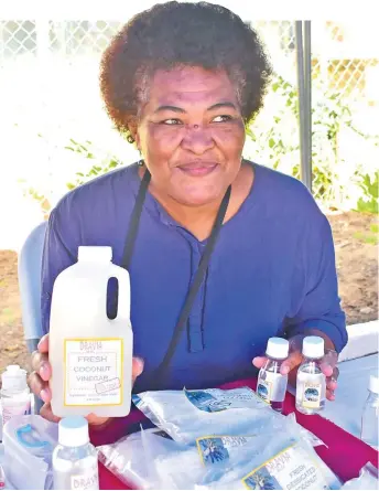  ?? Picture: ATU RASEA ?? Vilimaina Rokai with her products during a market day in Suva earlier this year.