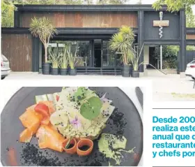  ??  ?? El talento de Jonathan Mitchel (La Misión) La preparacio­nes de un chef francés que llegó hace dos años a Chile, fue lo que se destacó ayer en la premiación.