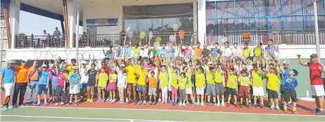  ??  ?? A total of 90 players from various districts all over Sabah took part in the Sutera Harbour Junior Age Group Tennis Tournament in Kota Kinabalu, recently. The tournament, which was also the Sabah Junior Tennis Tour 2017 Leg 2, saw two players nab a...