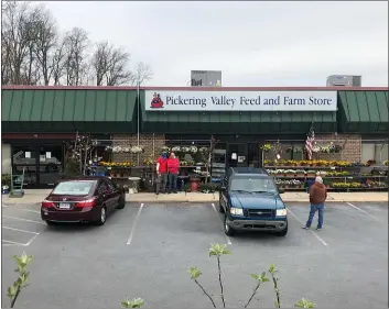  ?? SUBMITTED PHOTO ?? Pickering Valley Feed and Farm store is Exton is opening on a limited basis, and only customers with masks will be permitted to enter.