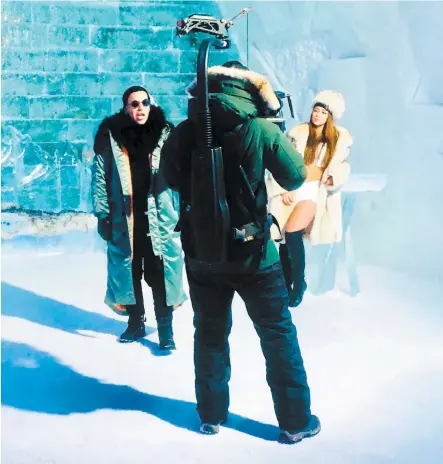  ??  ?? Daddy Yankee a tourné un vidéoclip à l’Hôtel de glace de Québec, en plus d’y demeurer une semaine.