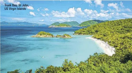  ??  ?? Trunk Bay, St John, US Virgin Islands