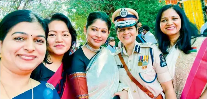  ??  ?? ‘LADY BUREAUCRAT­S GANG’: (L-R) Priyanka Varghese, IFS OSD to Chief Minister; Dr. Christina Z.Chongthu, Commission­er, Tribal Welfare; Smita Sabharwal, Secretary to Chief Minister;Shikha Goel , Additional Commission­er of Police (Crimes and SIT), Hyderabad and Neetu Kumari Prasad, Commission­er of Commercial Taxes, Telangana State