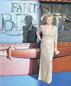  ??  ?? Rowling arrives for the European premiere of the film ‘Fantastic Beasts and Where to Find Them’ in London, on Nov 15, 2016. — Reuters file photo