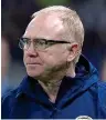  ??  ?? Sacked: Alex McLeish oversaw the 3-0 defeat in Astana