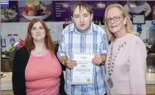  ??  ?? Caroline Cunningham, Barry Leonard and Cllr Rosaleen O’Grady.