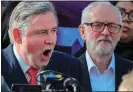  ?? ?? ALLIES: Barry Gardiner, above left, with ex-Labour leader Jeremy Corbyn