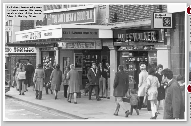  ??  ?? As Ashford temporaril­y loses its two cinemas this week, here’s a view of the former Odeon in the High Street