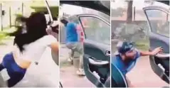  ??  ?? PETIKAN video pemandu yang terjatuh dan terlanggar tiang ketika melakukan Cabaran Keke di Sepanyol. - Agensi