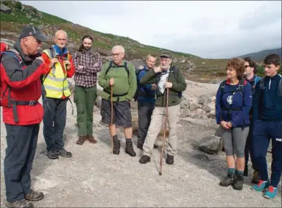  ??  ?? Dave Shepherd of Glens of Lead addresses the group.