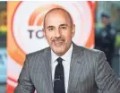  ??  ?? Matt Lauer was terminated for “inappropri­ate workplace behavior,” NBC News chairman Andrew Lack told staffers. NATHAN CONGLETON/NBC