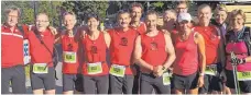  ?? FOTO: PRIVAT ?? Die Laufgruppe „Bad Waldseer“Lauffieber nahm mit 20 Läufern beim Montafon-Arlberg-Marathon teil.