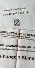  ?? Foto: Lienert ?? Auch heuer werden viele bayerische­n Bürger zu Hause wählen.