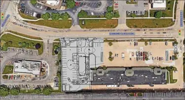  ?? SUBMITTED ?? This aerial image shows the revised plan for traffic flow out of Taco Bell, proposed on Diamond Centre Drive in Mentor.