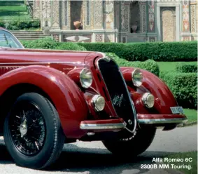  ??  ?? Alfa Romeo 6C 2300B MM Touring.