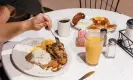  ?? Photograph: Mikayla ?? The chicken fried steak and kid’s teddy pancakes at DeDe’s.
Whitmore