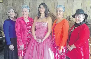  ?? SUBMITTED PHOTO ?? Lady Singers of Our Century, paying tribute to some of the best female country artists, will be presented at Trinity United Church, Tuesday, Sept. 26. The tribute artists include (from left) Keila Glydon, Joan Reeves, Jolee Patkai, Judy McGregor, and...