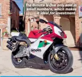  ??  ?? The Bimota V- Due only sold in small numbers, which makes it ideal for investment.