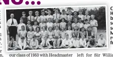  ??  ?? Class of 1953: Haymill pupils bound for secondary school, with Mike in front row, fourth from the left