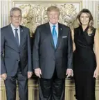  ?? SN, APA BILD: SN/ ?? Alexander Van der Bellen an Seite des Ehepaars Trump. der