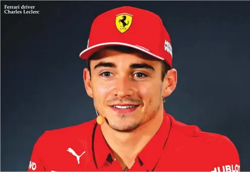  ??  ?? Ferrari driver Charles Leclerc