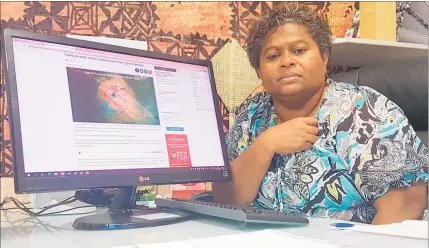  ?? PHOTO/ SANDRACONC­HIE ?? Fijian-born Ahamaria Lasaqa, 46, from Tauranga, is hoping family members in Fiji are alive andwell.