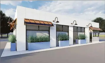  ?? City of Danbury ?? New renderings submitted in December for what would be Danbury's first retail cannibis shop. The building is at 108 Federal Road on the city's east end.