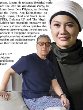  ??  ?? JeFFreY Jeturian and Samira Gutoc.