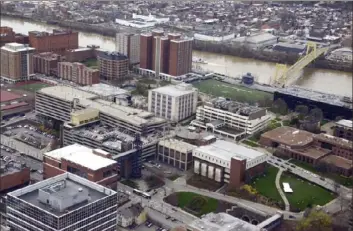  ?? Darrell Sapp/ Post- Gazette ?? The Duquesne University campus, as seen from the U. S. Steel Tower in 2015.