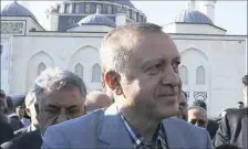  ?? Presidenti­al Press Service, Pool photo via AP ?? Turkey’s President Recep Tayyip Erdogan rejected Arab state’s demands to remove Turkish troops from Qatar on Sunday after the Eid al-Fitr prayers in Istanbul.