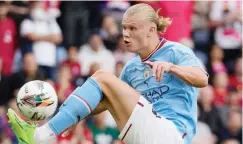  ?? ?? Erling Haaland, City’s talismanic striker