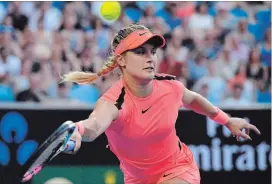  ?? ANDY BROWNBILL THE ASSOCIATED PRESS FILE PHOTO ?? Canada’s Eugenie Bouchard says she just wants to play some matches and get used to being part of a team again. Canada's Fed Cup team hopes she can also rediscover at least some of the form that propelled her to the 2014 Wimbledon final.