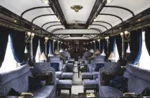  ??  ?? (Clockwise from top) The Belmond Andean Explorer; the Art Deco interior of the Venice Simplon- Orient-Express; the Rocky Mountainee­r