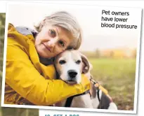  ??  ?? Pet owners have lower blood pressure