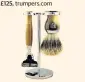  ??  ?? Simulated horn shaving set, £125, trumpers.com