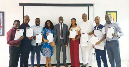  ??  ?? Participan­ts at a 3-day masterclas­s on Technology in Lagos recently ‘Disruptive Digital Transforma­tion Strategies for Businesses’ organised by Rhics