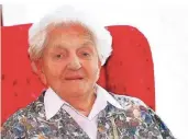  ?? FOTO: JESU-KLOSTER ?? Elisabeth Fonk feiert ihren 105. Geburtstag.