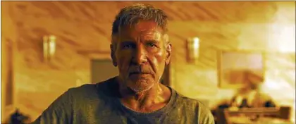  ?? WARNER BROS. PICTURES ?? Harrison Ford is shown in a scene from “Blade Runner 2049.”