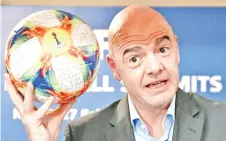  ?? - AFP photo ?? FIFA President Gianni Infantino says “anything is possible” regarding a 48-team 2022 World Cup in Qatar.