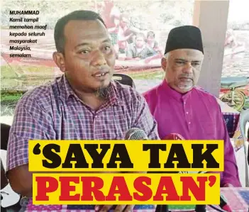  ??  ?? MUHAMMAD Kamil tampil memohon maaf kepada seluruh masyarakat Malaysia, semalam.