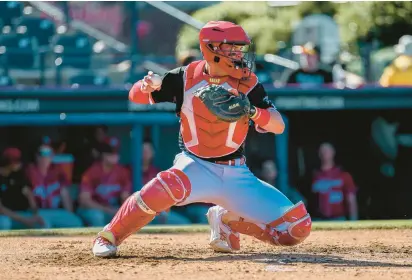  ?? FILE ?? Double-A Reading catcher Logan O’Hoppe has improved in all facets of his game.