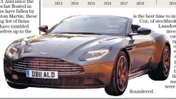  ??  ?? Aston Martin, right; and Hotel Chocolat, above, are open to the public for investment