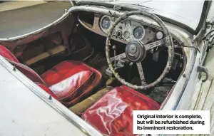  ??  ?? Original interior is complete, but will be refurbishe­d during its imminent restoratio­n.