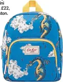  ?? ?? Peace dragon kids’ mini backpack, £22, Cath Kidston.