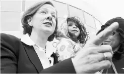  ??  ?? STUART GRADON, POSTMEDIA NEWS PC party leader Alison Redford speaks in Calgary on Wednesday.