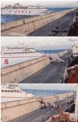  ?? Foto: Tel/Emergcan/dpa ?? Videostand­bilder zeigen, wie die Fähre die Mauer rammt.
