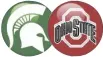  ??  ?? (13) Ohio State 79 Michigan State 62 OSU: 14-4 MSU: 8-6