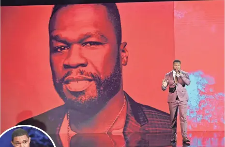  ?? SLAVEN VLASIC, GETTY IMAGES FOR BET ?? Rapper 50 Cent speaks onstage during the 2017 BET Upfront NY at PlayStatio­n Theater on April 27 in New York City. People who want to cut the cord and still get BET and other Viacom channels will have to shop carefully since they are not carried on many...