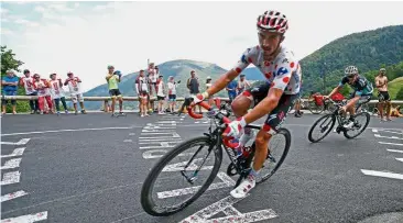  ?? — Reuters ?? Determined: Quick-Step Floors rider Julian Alaphilipp­e in action during Stage 16 of the Tour de France in Bagneres-de-Luchon on Tuesday.