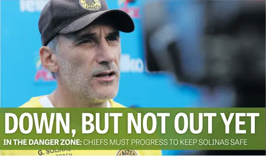  ?? Picture: Backpagepi­x ?? SERIOUS. Kaizer Chiefs coach Giovanni Solinas is under no illusions of how important Sunday’s Telkom Knckout quarterfin­al against SuperSport United is for his future at the club.